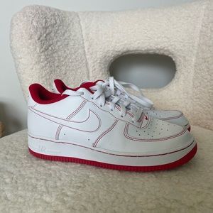 Nike Air Force 1 - White/Red - 7Y